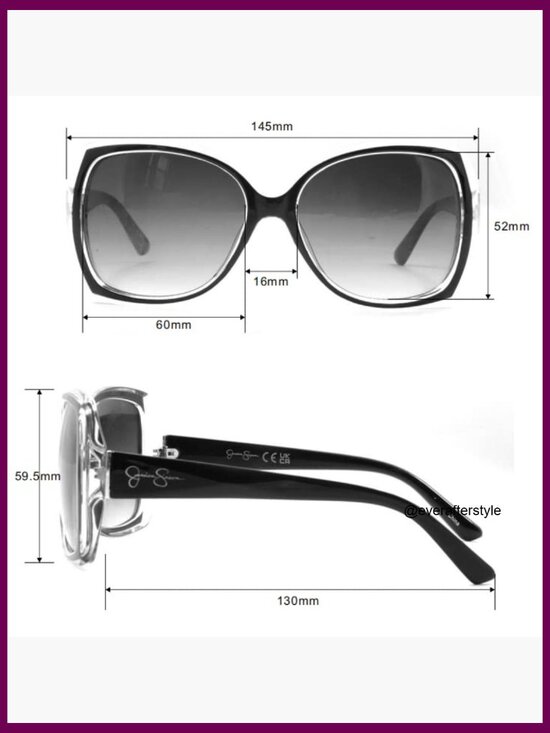Oversized Retro Butterfly Sunglasses with UV400 Protection main image 4